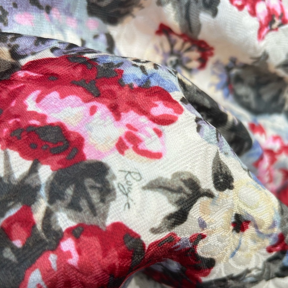 Rouje Floral Print Dress - Red and Cream - Picture 4 of 7